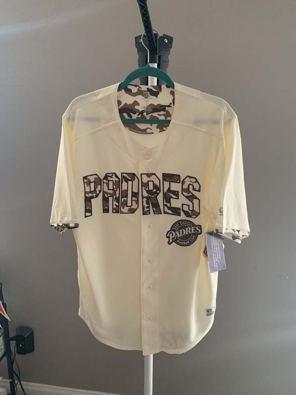 Cooperstown Collection San Diego Padres True Fan Series Camo Accent Baseball Jer